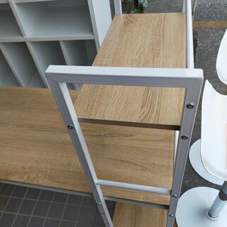 【着払い対応可能！！旧鹿児島市内送料無料】 リサイクルストアスターズ城西店 パーソナルデスク　ホワイト×ナチュラルの画像