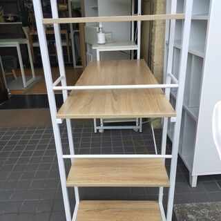 【着払い対応可能！！旧鹿児島市内送料無料】 リサイクルストアスターズ城西店 パーソナルデスク　ホワイト×ナチュラルの画像
