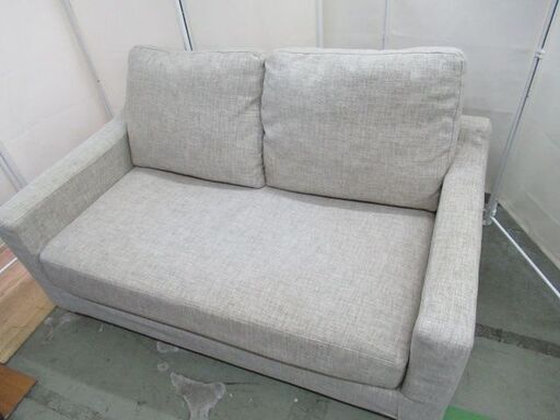 J3211/2人掛けソファ/2P/2シーター/布/グレー/ノダファニチャー/noda furniture/中古品/