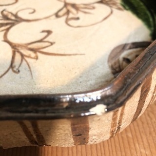 織部手鉢おりべてばち　焼き物　大皿　飾り　フルーツ置き　の画像