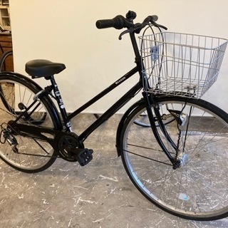 取引中【LEDオートライト】6段変速 27インチ 自転車 ブラック