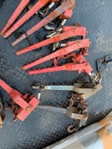 ワイヤー荷締めガッチャ　1000K 5本と1200K 5本