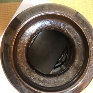 つぼ壺(鉄釉壺てつゆうつぼ)茶　鉢　花瓶　置物　和の画像