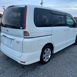 審査なし分割OK 日産セレナ　平成21年式　車検4年11月　走行13万キロ　HDDナビ　テレビ　DVD  ETC  両側電動スライドドア　スマートキー　2,000cc  ８人乗り　修復歴なしの画像