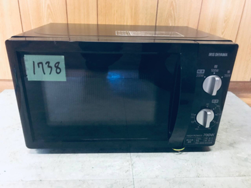 ✨2019年製✨1738番 アイリスオーヤマ✨電子レンジ✨PMB-T176-5-B‼️