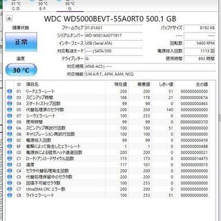 2個セット品/1000時間以内/2.5インチ HDD 500GB/62-70の画像