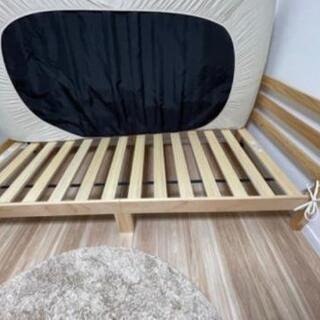 ニトリシングルスノコベッド＋マットレス＋ボックスシーツ＋ベッドパットセットの画像