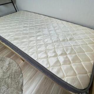 ニトリシングルスノコベッド＋マットレス＋ボックスシーツ＋ベッドパットセットの画像