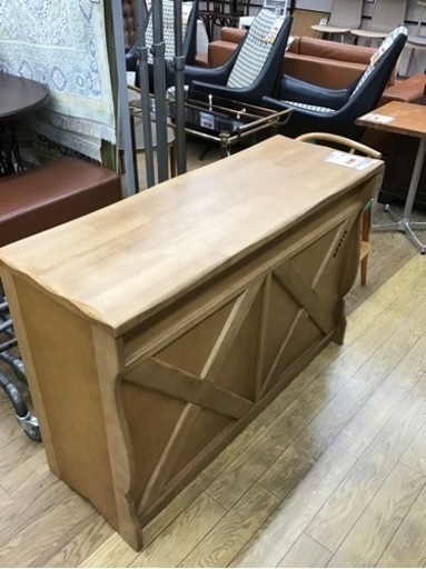 KJ-70【ご来店頂ける方限定】カリモク　ルスティック　バーカウンター収納