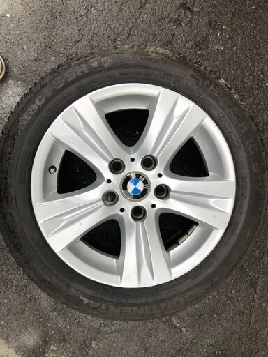 【冬前に倉庫整理】BMW１シリーズ純正アルミホイル＆おまけランフラットタイヤ４本セット　205/55R16