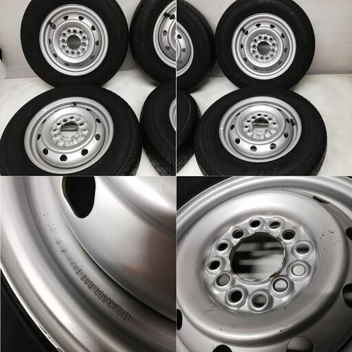 ★希少な８プライ＆ホイールセット★ 145R12 8PR ヨコハマタイヤ JOB RY52 2016年製 12X3.50B TOPY 4H -105 -110 -114.3 4本 マルチ    ～横浜市旭区 ズーラシア近く～