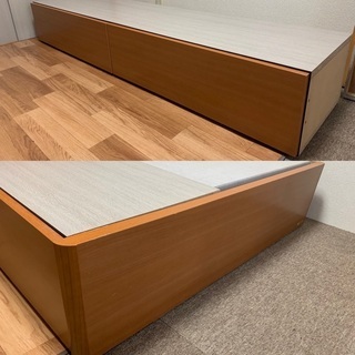 高級 France bed フランスベッド ベッドフレーム セミダブル 収納付きの画像
