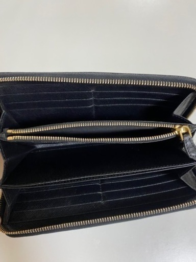 PRADA プラダ サフィアーノ ラウンドファスナー長財布 ブラック 正規品