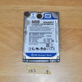 2個セット品②/1000時間以内/2.5インチ HDD 640G...