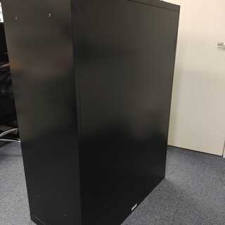 オカムラ スチール収納VILLAGE オープン（シェルビング） 3段 本体（下置き） 幅800×奥行400×高さ1100mm ブラック 1台の画像