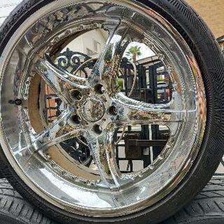 20インチ クロームホイールセット タイヤ付き 20インチタイヤホイール4本セット