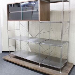 無印良品 ステンレス ユニットシェルフ MUJI 収納家具 中古家具 店頭引取歓迎 R4360)