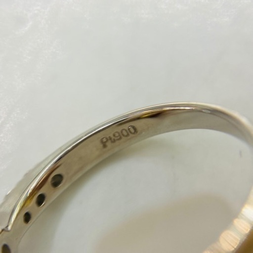 【中古品】Pt900 ダイヤモンドリング 8,5号 2.9g［28］