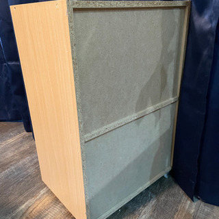 無料！ 美品 キャスター付きカラーボックス 2段 ベージュの画像