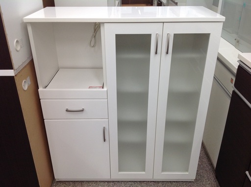 ニトリ ホワイト 木製 レンジ台 【9650087】