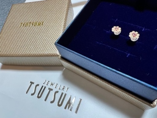 K18 ピンクトルマリンピアス JewelryTSUTSUMI