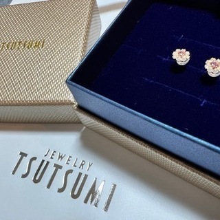 K18 ピンクトルマリンピアス JewelryTSUTSUMI