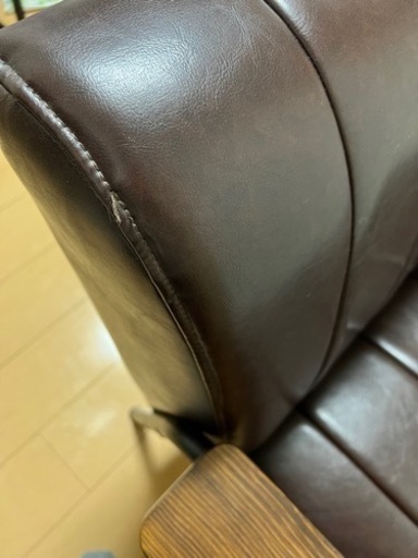 ニトリ　合皮2人掛けソファー