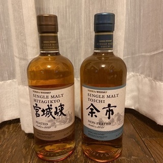 再々値下！NIKKA 宮城峡ピーテッド、余市ノンピーテッド　２本