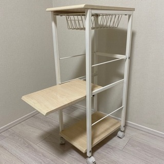 スリムキッチンストッカー　キャスター付きワゴン　山善YAMAZENの画像