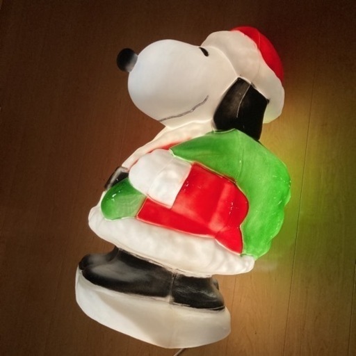 スヌーピー　光るサンタクロース【等身大】レア