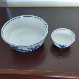 レトロ唐子柄お刺身皿、醤油皿５客揃の画像