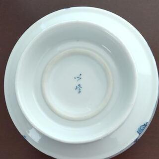 レトロ唐子柄お刺身皿、醤油皿５客揃の画像