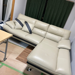 ★お取引決定致しました❣️【大人気✨】　ニトリ　本革カウチソファ　ロゾ4　ベージュ　左カウチ