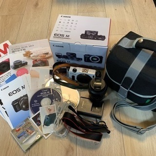 Canon EOS M レンズ1本セット WH ホワイト ミラ...