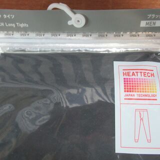 未開封　美品　ユニクロ　東レ　4点セット　メンズ　ヒートテックタイツ　ブラック　M　ワッフル素材　ウエスト：76-84の画像