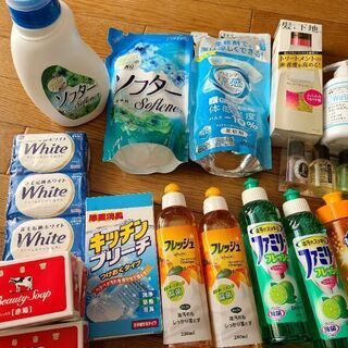 食器用洗剤、柔軟剤、ハンドソープ、など。