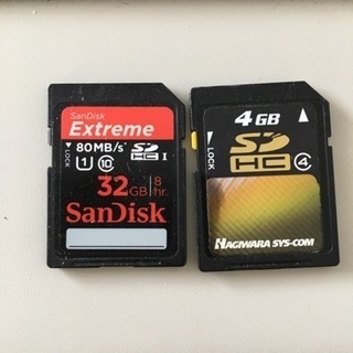 sdカード32gbと5gb