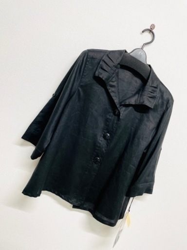 変形オーバーサイズ tシャツ　アウター　トップス　春夏　黒　無地　M〜L 半袖