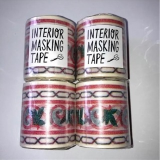 インテリアマスキングテープ 50mm  タイル/グリーン 4巻