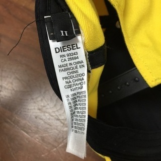【新品】DIESEL ディーゼル キャップ 黄色 イエロー の画像