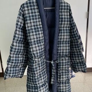 🌈S【ちゃんちゃんこ/ブルー色/長さ85cm】防寒着 部屋着 ち...