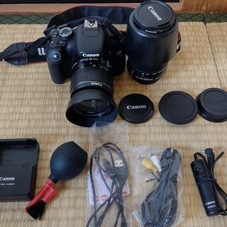 一眼レフカメラ　Canon Kiss X5 純正シャッターケーブル＆スタンドセットの画像