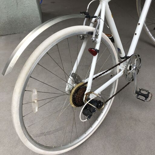 オシャレ★自転車 ホワイト 7段変速 可愛い WEEKEND BIKES 白 サイズ 510mm 