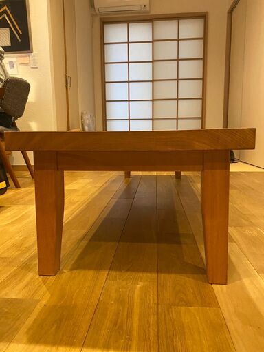 天然木　ケヤキ　欅　ローテーブル　座卓　長机　長方形机