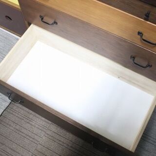 チェスト ルービック 幅80 マルチカラー 天然木 タンス リビング 寝室 三幸ジャパン 収納家具 中古家具 店頭引取歓迎 R4377)の画像