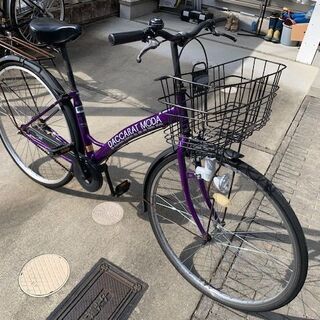 自転車 ２７インチ 【引取り限定】京都市右京区　紫　パープル