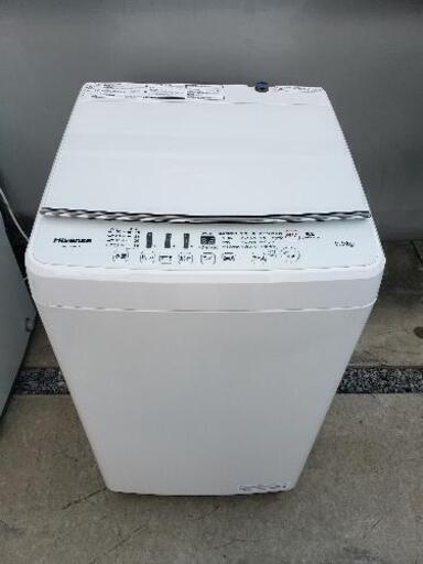 ★美品★ 2021年製 Hisense ハイセンス 5.5㎏ 全自動洗濯機  HW-G55B-W 立体シャワー水流