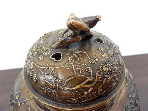 蝋型鋳銅香炉 日展工芸家 村田 宏作 略歴証 共箱 中古 札幌市西区 西野店