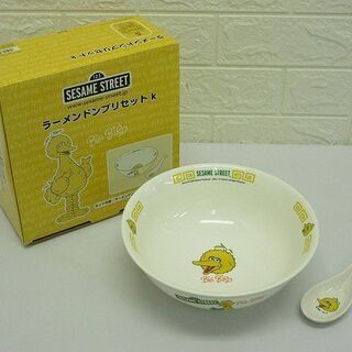 sa0010　未使用品　セサミストリート　ラーメンドンブリセット...