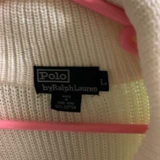 ラルフローレン　POLOカーディガン　白　中古品　Lサイズの画像